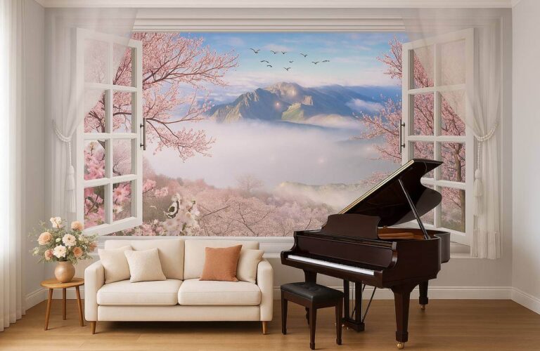 Фотошпалери 3D гірський пейзаж