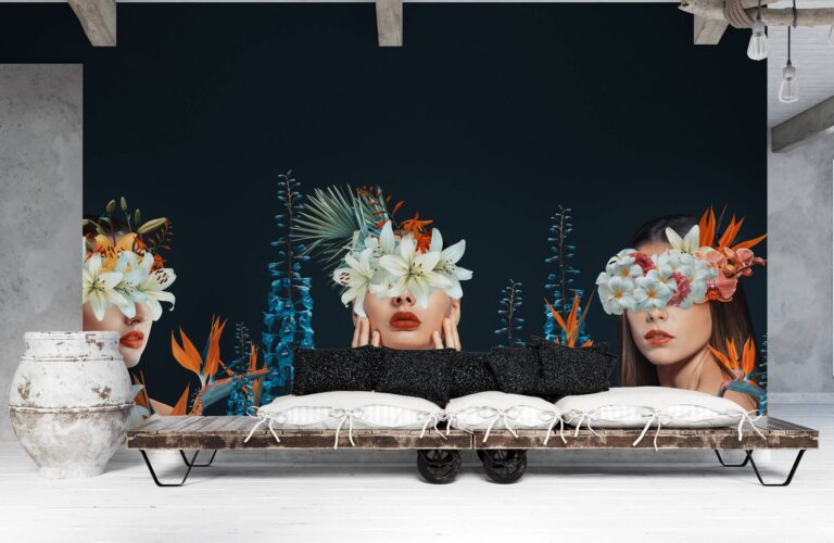 Фотошпалери 3D квітковий погляд