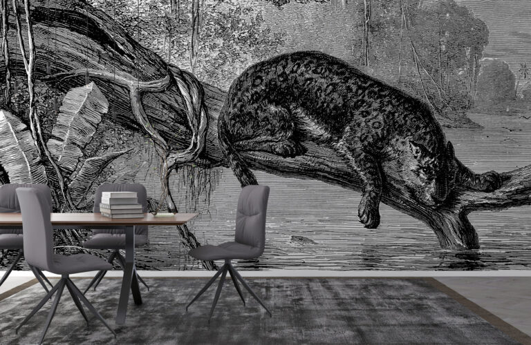 Фотошпалери 3D графічна пантера