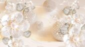 Фотошпалери 3D Молочні квіти