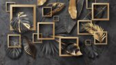 Фотошпалери 3D Позолочене листя