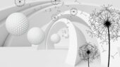 Фотошпалери 3D Пухнасті кульбабки