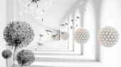 Фотошпалери 3D Тунель з кульбаб