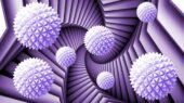 Фотошпалери Фіолетові 3D сфери